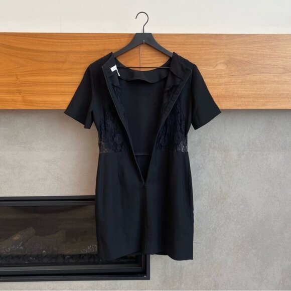 Sandro Black Dress With Lace Detail on Back, Size 2 - Picture 9 of 9